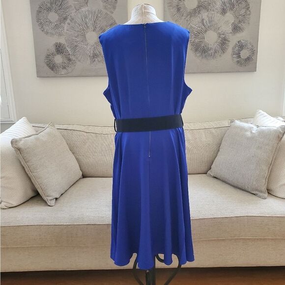 NEW! City Chic | 'Vintage Veroni' Fit & Fare Dress - size 22W in Blue - Picture 7 of 12